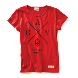 Women's Cross Canada T-shirt, Heritage Red
