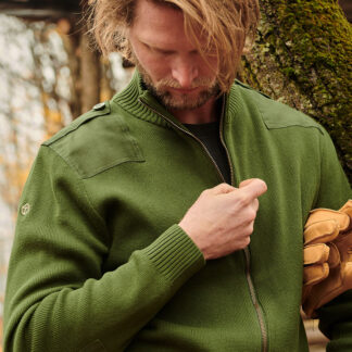 Canada Field Patch Cardigan, Olive | Red Canoe | Official Site