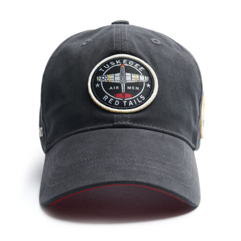 RED CANOE Tuskegee Cap | Slate Color Adjustable Hat | Honoring Tuskegee Airmen | 100% Brushed Cotton Twill - View #4